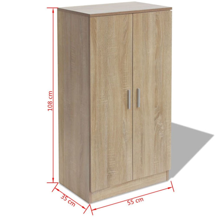 Shoe Cabinet 7 Shelves Oak Xatblo