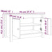 Shoe Cabinet 70x38x45.5 Cm Solid Wood Pine Notiik