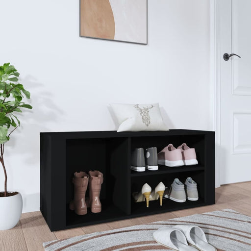 Shoe Cabinet Black 100x35x45 Cm Engineered Wood Nolkxo