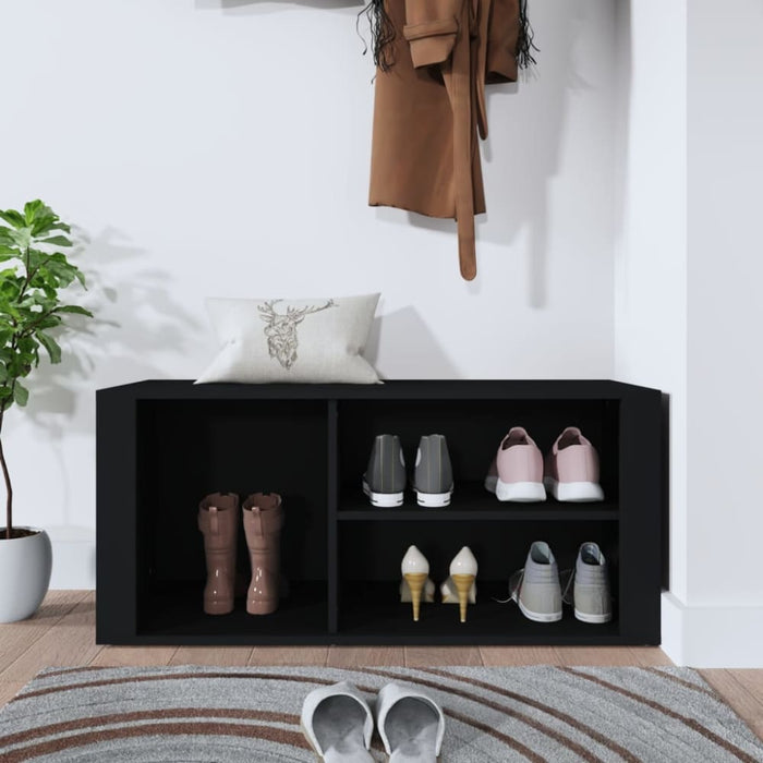 Shoe Cabinet Black 100x35x45 Cm Engineered Wood Nolkxo