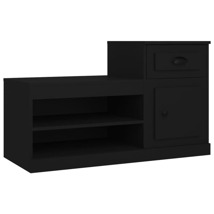 Shoe Cabinet Black 100x42x60 Cm Engineered Wood Nolaoi
