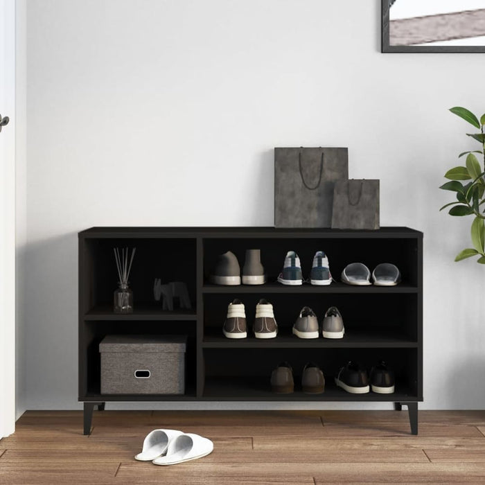 Shoe Cabinet Black 102x36x60 Cm Engineered Wood Nokiak