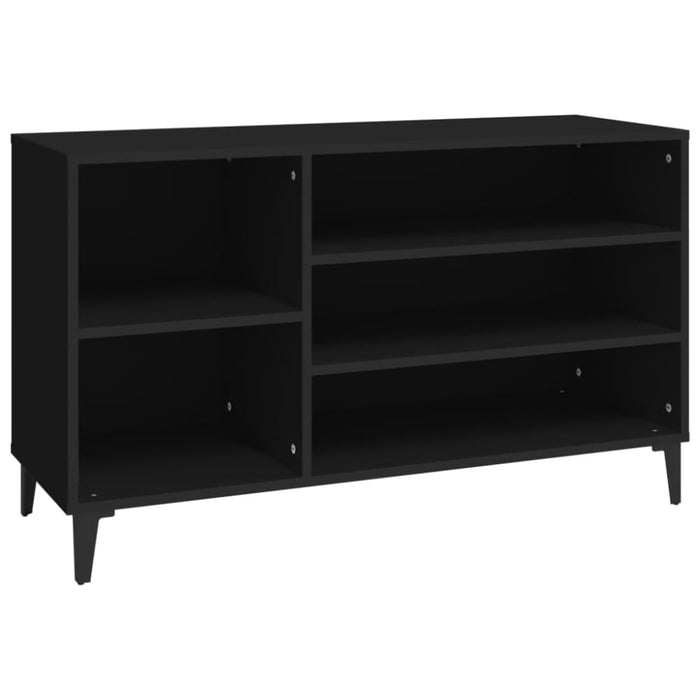 Shoe Cabinet Black 102x36x60 Cm Engineered Wood Nokiak