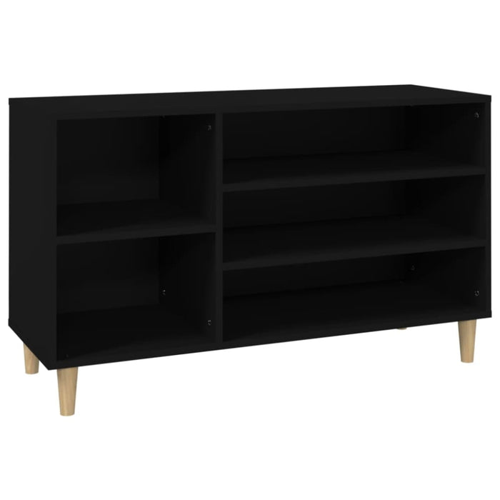 Shoe Cabinet Black 102x36x60 Cm Engineered Wood Nokiao