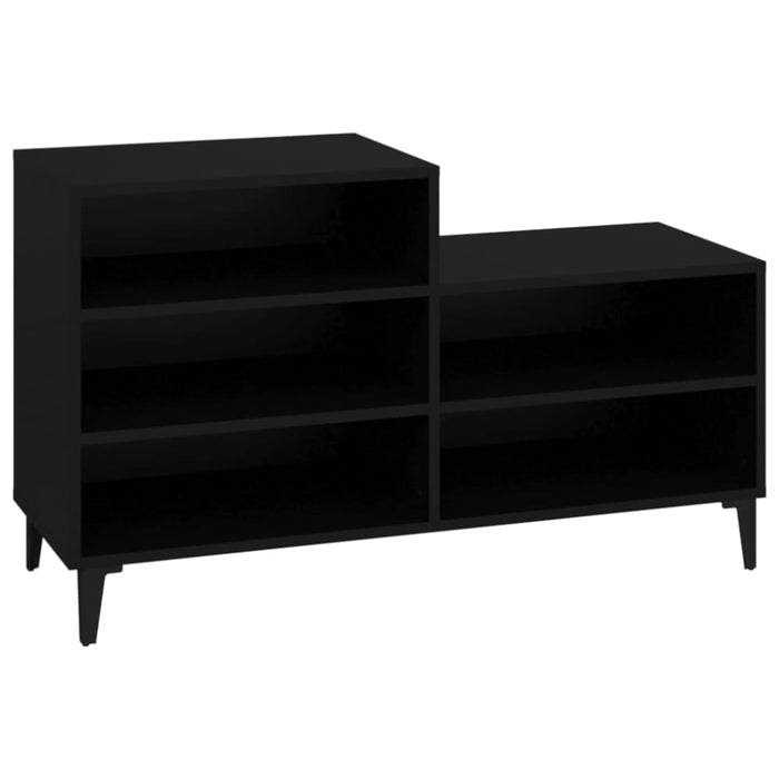 Shoe Cabinet Black 102x36x60 Cm Engineered Wood Nokitt