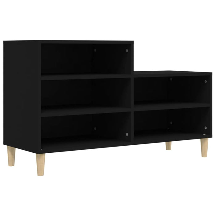 Shoe Cabinet Black 102x36x60 Cm Engineered Wood Nokixp