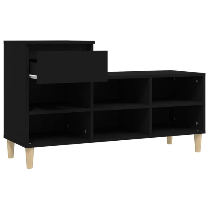 Shoe Cabinet Black 102x36x60 Cm Engineered Wood Nxoxbp