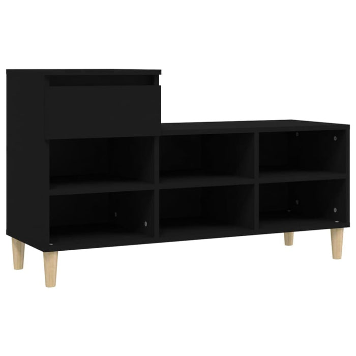 Shoe Cabinet Black 102x36x60 Cm Engineered Wood Nxoxbp