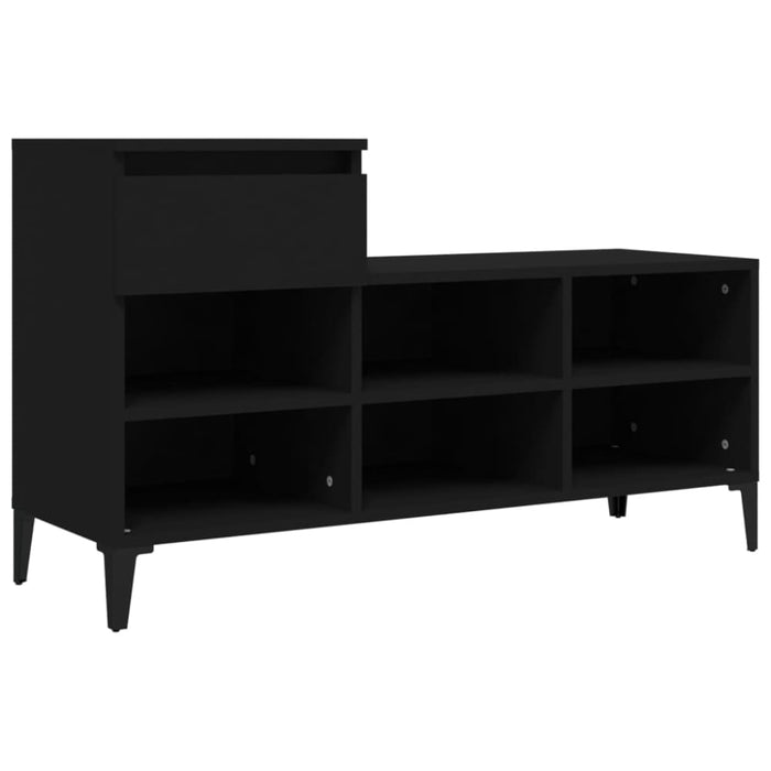 Shoe Cabinet Black 102x36x60 Cm Engineered Wood Nxoxot