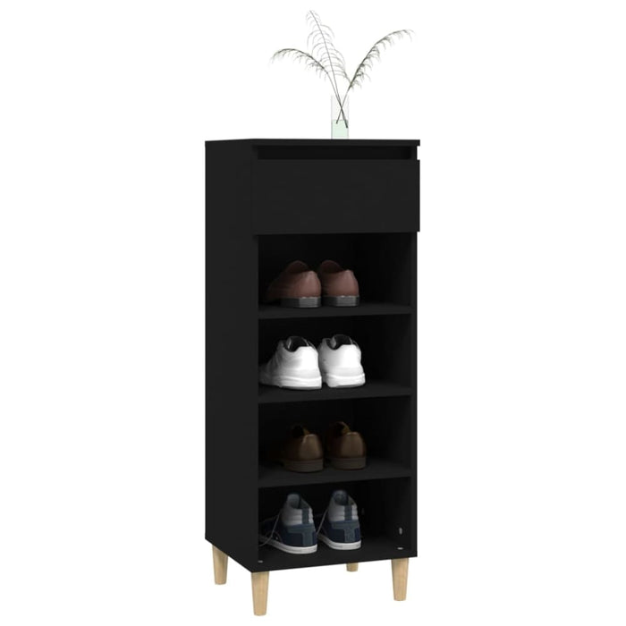 Shoe Cabinet Black 40x36x105 Cm Engineered Wood Nokiit