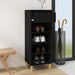 Shoe Cabinet Black 40x36x105 Cm Engineered Wood Nokiit
