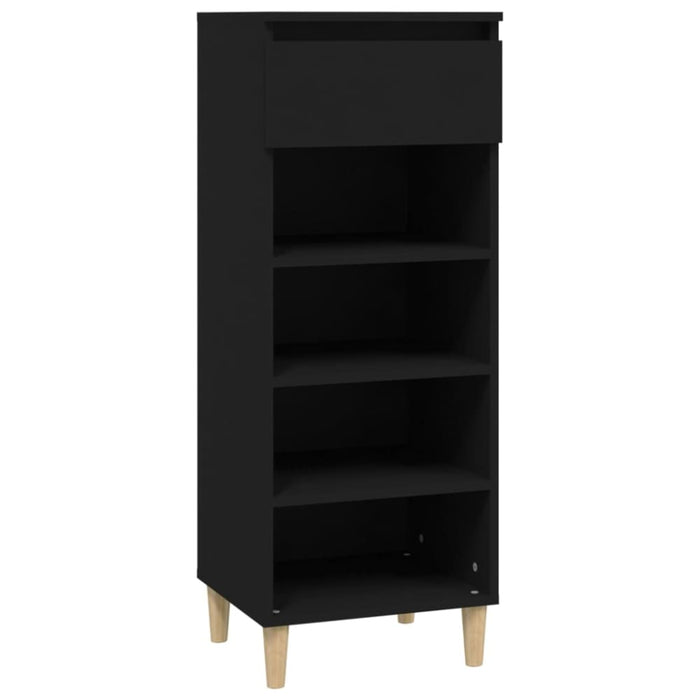 Shoe Cabinet Black 40x36x105 Cm Engineered Wood Nokiit
