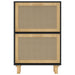 Shoe Cabinet Black 52x25x80 Cm Engineered Wood and Natural