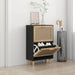Shoe Cabinet Black 52x25x80 Cm Engineered Wood and Natural
