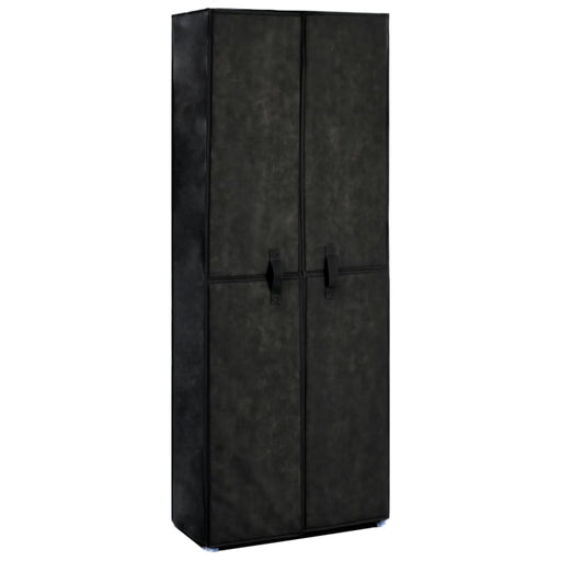 Shoe Cabinet Black 60x30x166 Cm Fabric Xnxalt