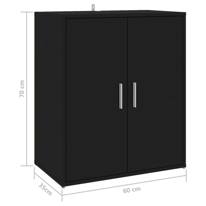 Shoe Cabinet Black 60x35x70 Cm Engineered Wood Nbnkok
