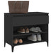 Shoe Cabinet Black 70x36x60 Cm Engineered Wood Nokilp