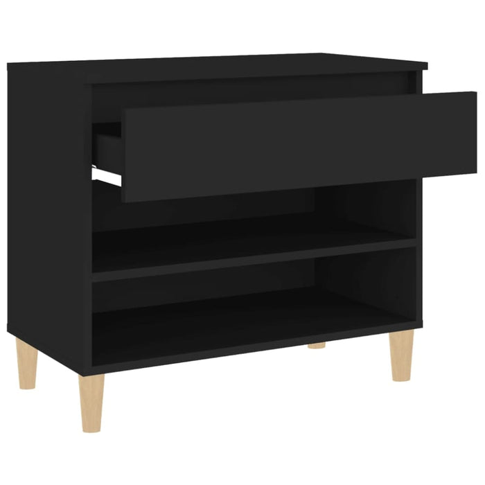 Shoe Cabinet Black 70x36x60 Cm Engineered Wood Nokipi