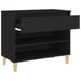 Shoe Cabinet Black 70x36x60 Cm Engineered Wood Nokipi