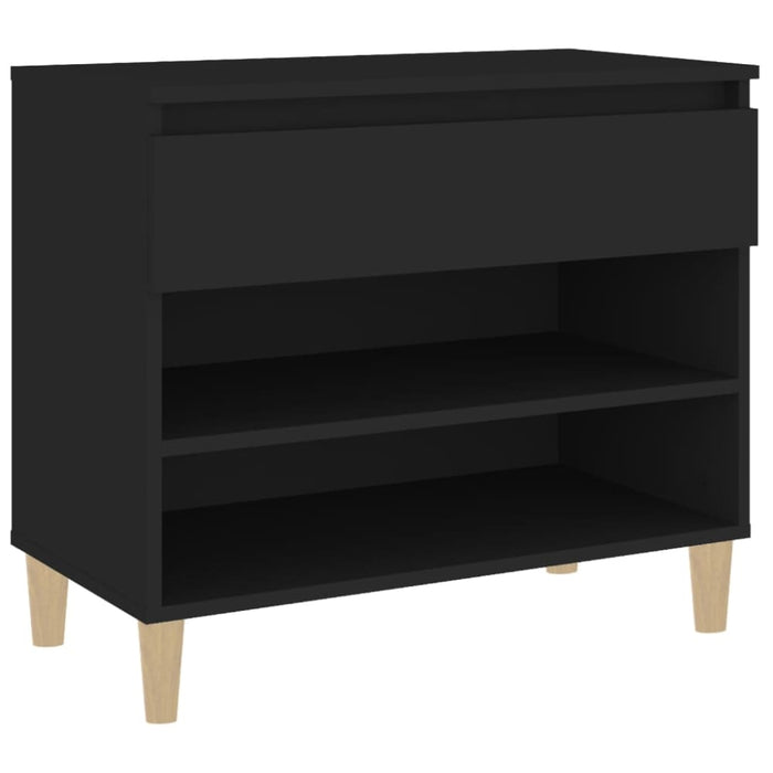 Shoe Cabinet Black 70x36x60 Cm Engineered Wood Nokipi