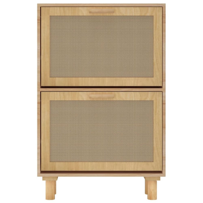 Shoe Cabinet Brown 52x25x80 Cm Engineered Wood and Natural