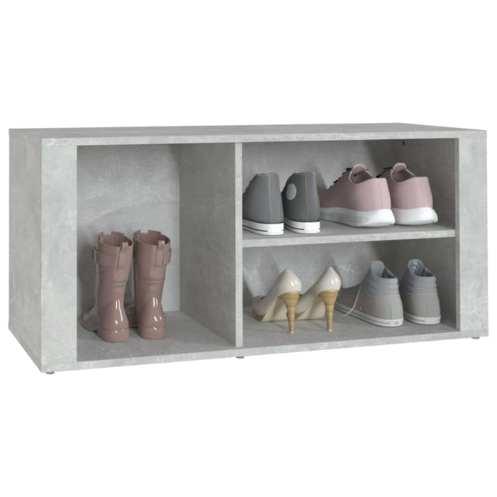 Shoe Cabinet Concrete Grey 100x35x45 Cm Engineered Wood