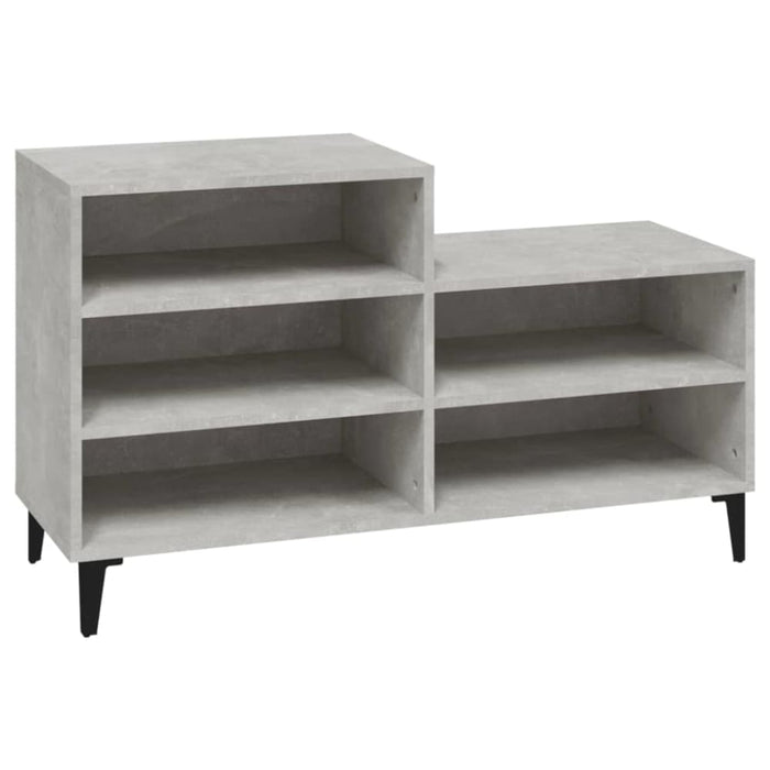 Shoe Cabinet Concrete Grey 102x36x60 Cm Engineered Wood