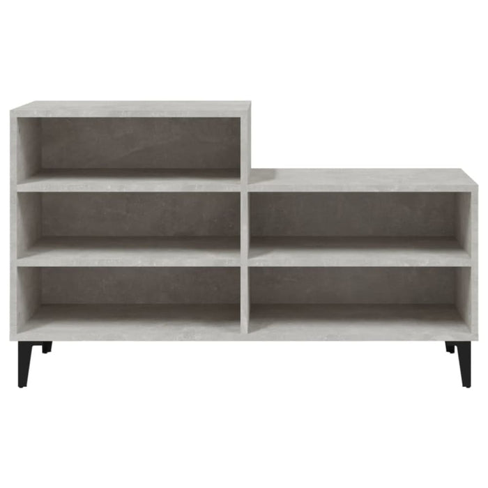 Shoe Cabinet Concrete Grey 102x36x60 Cm Engineered Wood