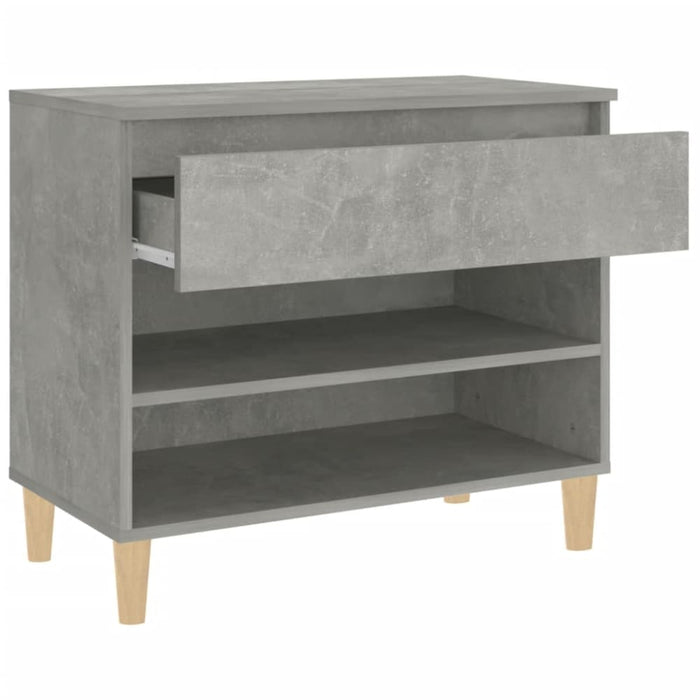 Shoe Cabinet Concrete Grey 70x36x60 Cm Engineered Wood