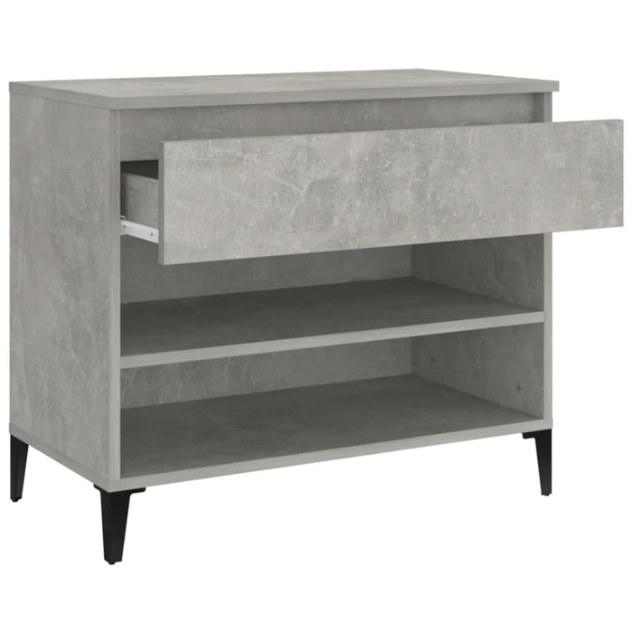 Shoe Cabinet Concrete Grey 70x36x60 Cm Engineered Wood