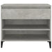 Shoe Cabinet Concrete Grey 70x36x60 Cm Engineered Wood