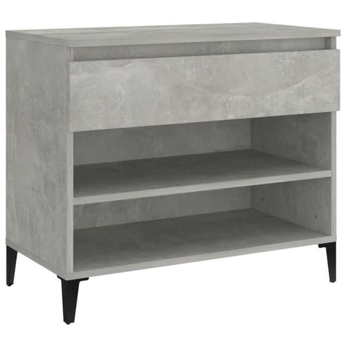 Shoe Cabinet Concrete Grey 70x36x60 Cm Engineered Wood