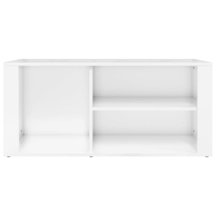 Shoe Cabinet Glossy Look White 100x35x45 Cm Engineered Wood