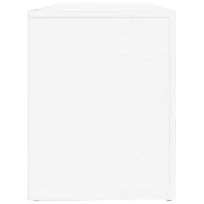 Shoe Cabinet Glossy Look White 100x35x45 Cm Engineered Wood
