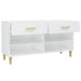Shoe Cabinet Glossy Look White 102x35x55 Cm Engineered Wood