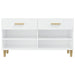 Shoe Cabinet Glossy Look White 102x35x55 Cm Engineered Wood