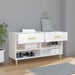 Shoe Cabinet Glossy Look White 102x35x55 Cm Engineered Wood