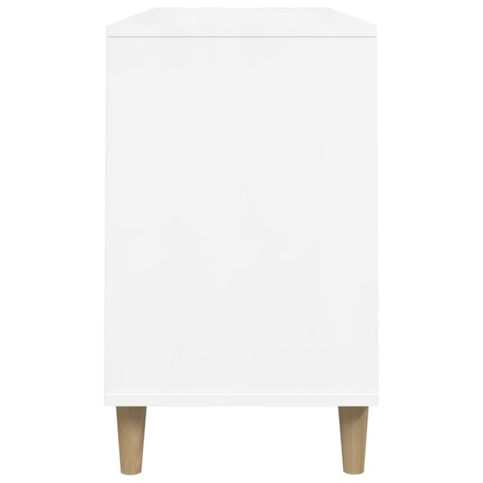 Shoe Cabinet Glossy Look White 102x36x60 Cm Engineered Wood