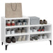 Shoe Cabinet Glossy Look White 102x36x60 Cm Engineered Wood