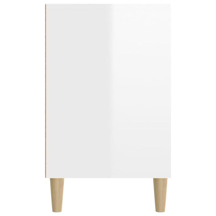 Shoe Cabinet Glossy Look White 102x36x60 Cm Engineered Wood