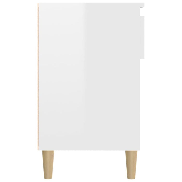 Shoe Cabinet Glossy Look White 102x36x60 Cm Engineered Wood