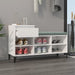 Shoe Cabinet Glossy Look White 102x36x60 Cm Engineered Wood