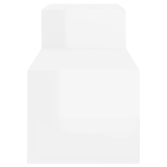 Shoe Cabinet Glossy Look White 150x35x45 Cm Engineered Wood