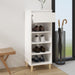 Shoe Cabinet Glossy Look White 40x36x105 Cm Engineered Wood