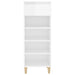 Shoe Cabinet Glossy Look White 40x36x105 Cm Engineered Wood