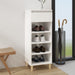 Shoe Cabinet Glossy Look White 40x36x105 Cm Engineered Wood