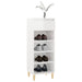 Shoe Cabinet Glossy Look White 40x36x105 Cm Engineered Wood