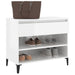 Shoe Cabinet Glossy Look White 70x36x60 Cm Engineered Wood