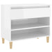 Shoe Cabinet Glossy Look White 70x36x60 Cm Engineered Wood