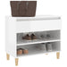 Shoe Cabinet Glossy Look White 70x36x60 Cm Engineered Wood